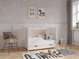 Tokyo | Cot Bed 120x60cm with drawer & Aloe Vera mattress