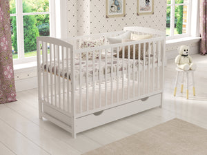 Jacob | Cot Bed 120x60cm with drawer & Aloe Vera mattress