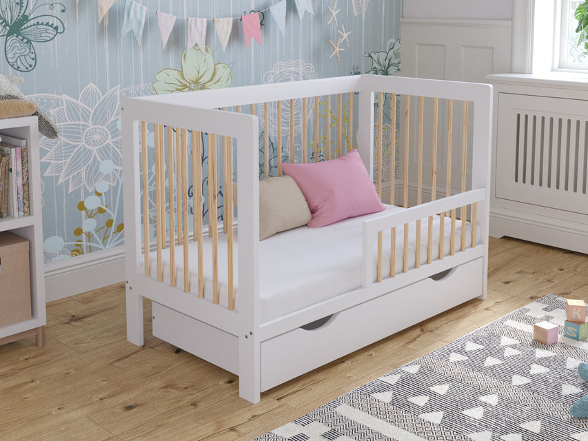 Luca | Cot Bed 120x60cm with drawer