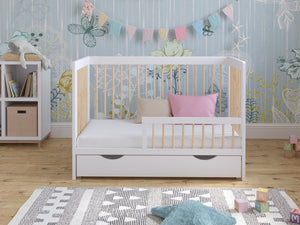Luca | Cot Bed 120x60cm with drawer