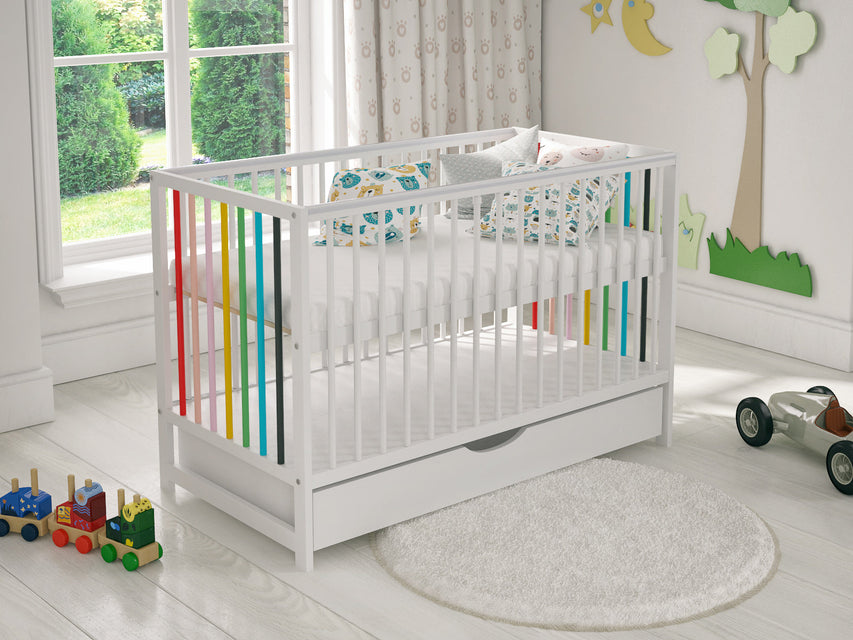 Summer | Cot Bed 120x60cm with drawer & Aloe Vera mattress