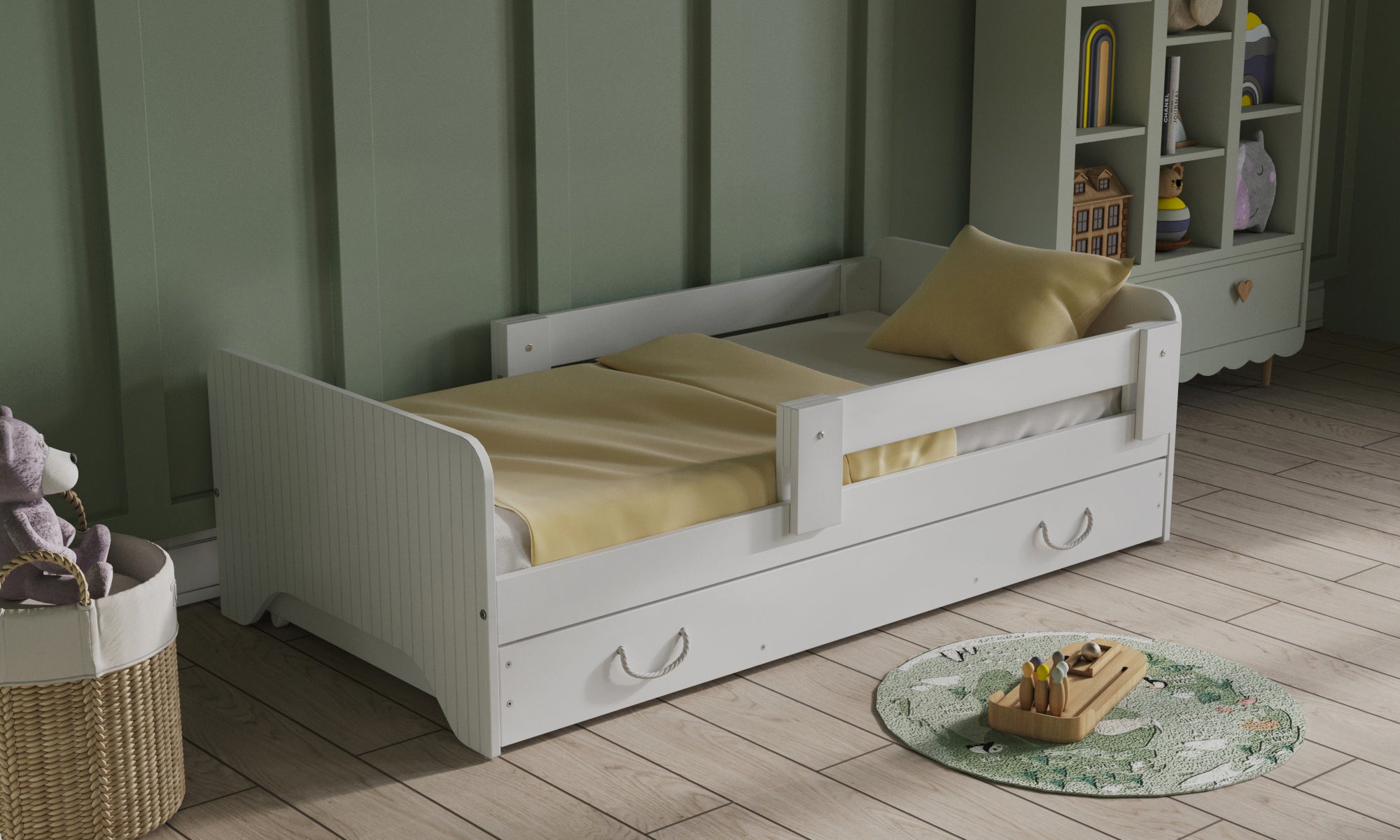 Luna | Junior Bed 160x80cm with drawer & Quilted Aloe Vera Mattress
