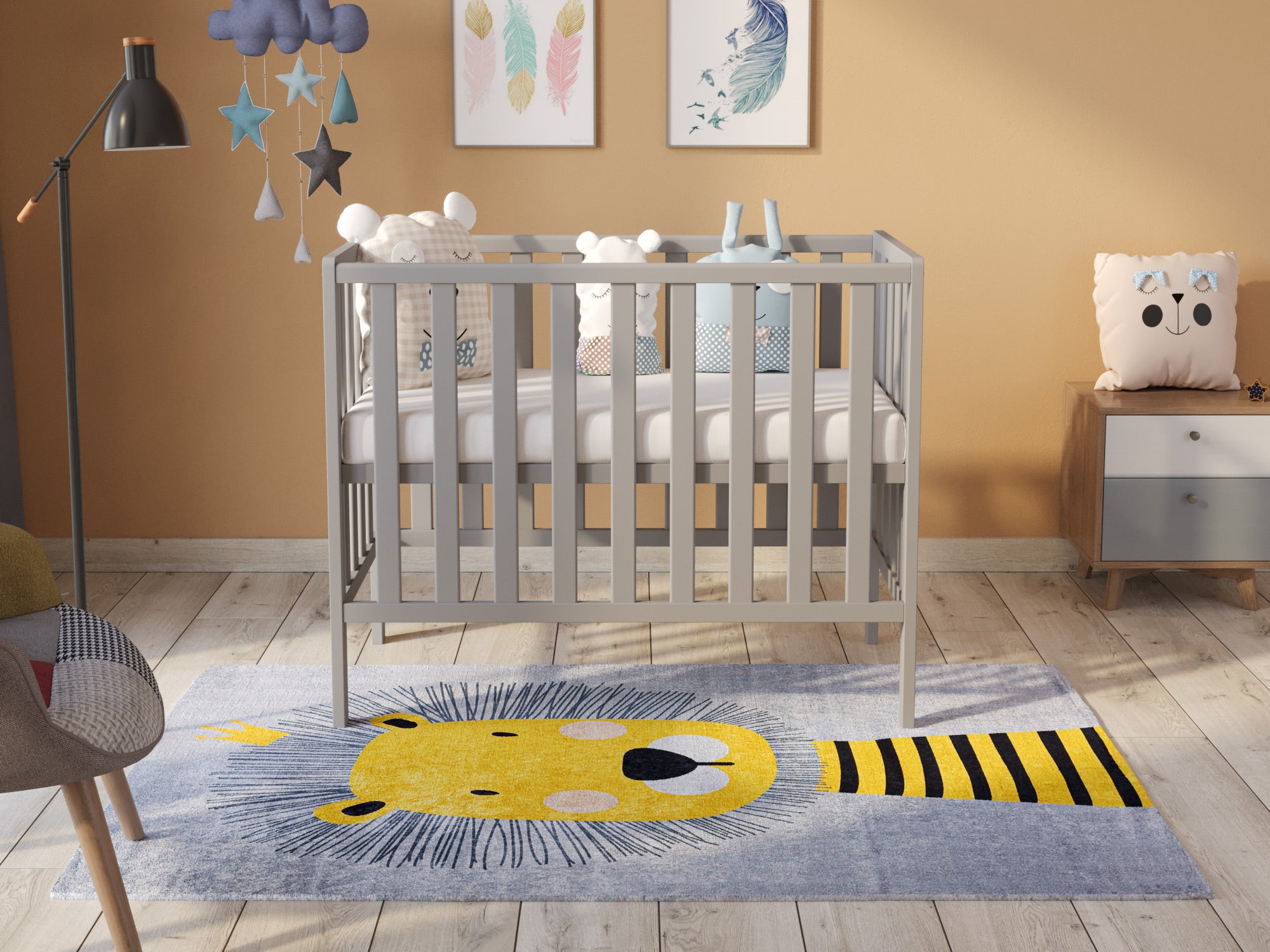 Paris | Space Saver Cot 100x50cm with Aloe Vera Quilted mattress